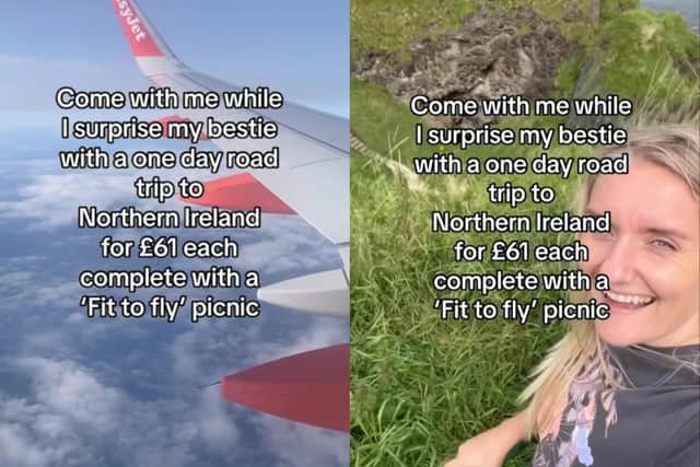 A woman and her friend flew to Northern Ireland for a day trip - and it cost less than a train ticket to London. Rebecca Kellett, 37, surprised her pal Lauren Priest, 31, with the overseas trip, which included a picnic and a visit to the filming locations of “Game of Thrones.”