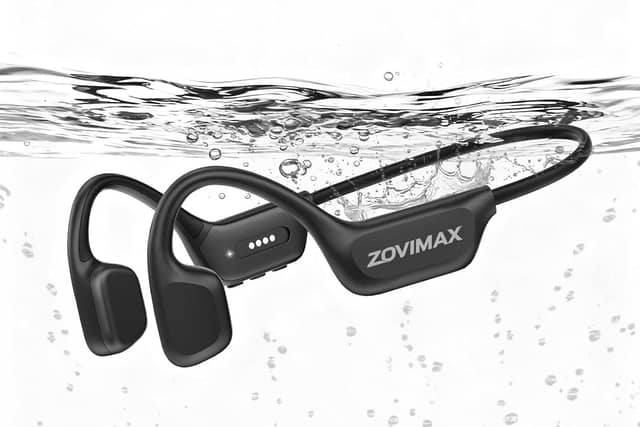 The waterproof bone conduction headphones are designed for swimming, running and outdoor workouts.