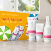 Philip Kingsley Hair Repair Travel Collection contains four holiday-ready haircare essentials designed to protect, nourish and repair hair exposed to sun, chlorine, salt water and heat styling while you're away.
