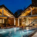 The heated outdoor vitality pool is at the heart of the Moddershall Oaks spa experience, with countryside views and cocktails delivered straight to the water.
