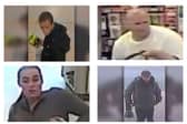 Officers believe the people shown in these images may be able to assist them with their enquiries - images may be of both potential suspects and witnesses.
