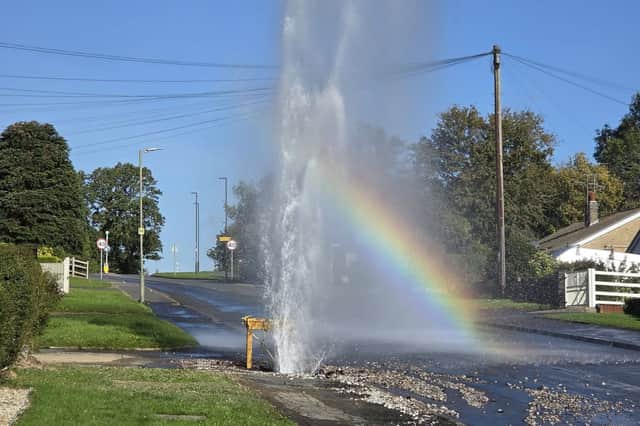 Water leak at Dunston Road in Chesterfield