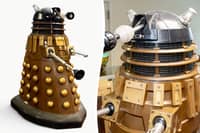 The life-size Dalek is signed by Doctor Who stars