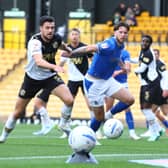 Jack Simpson in action for Chesterfield away to Port Vale