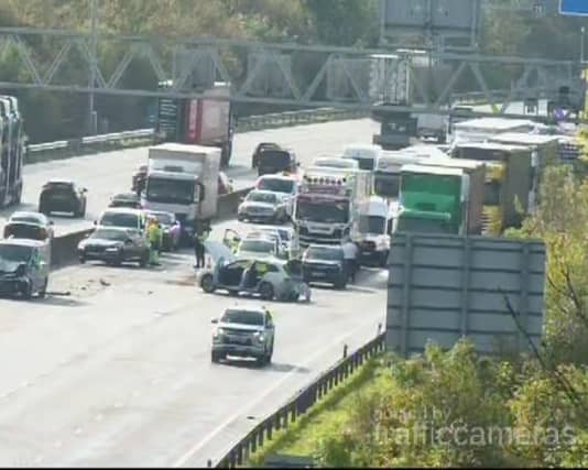  The crash took place along the M1 in Derbyshire. Credit: National Highways