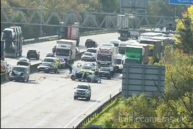 Air ambulance deployed after M1 crash near Chesterfield