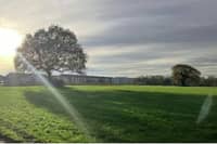 The greenfield site for the proposed solar farm is north of Chesterfield Royal Hospital