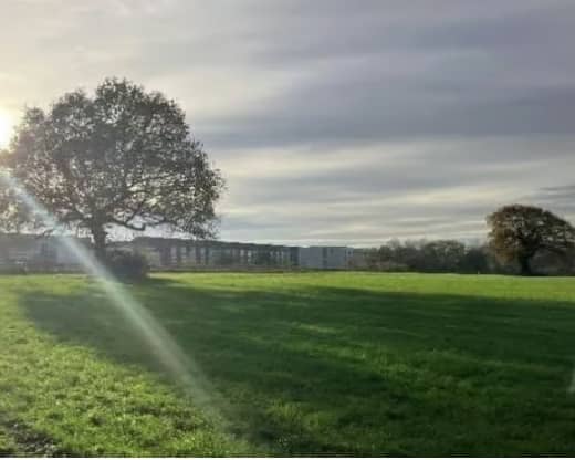 The greenfield site for the proposed solar farm is north of Chesterfield Royal Hospital