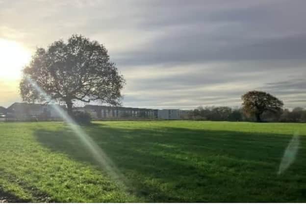 The greenfield site for the proposed solar farm is north of Chesterfield Royal Hospital