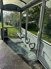 A bus stop at Inkersall has been hit by vandals. Credit: Councillor Dean Rhodes