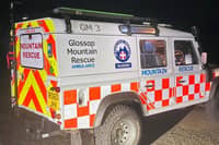 The injured walker was evacuated to safety. Credit: Glossop MRT