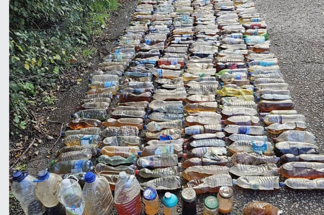 Litter pickers also collected fly-tip waste and 422 discarded ‘driver tizer’ bottles.
