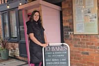 Jade Walton, owner of JD Bakes, outside her cake shed on Eldon Street, Clay Cross.