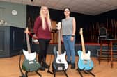 Sarah Darracott-Hawkins and music tutor Jess Allen at The Hub, Hasland Club in Chesterfield.