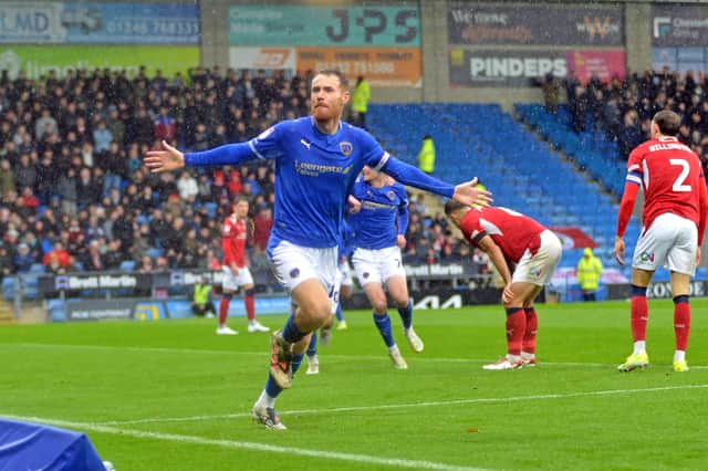Tom Naylor marks his return to the Chesterfield side with a goal