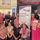 Chesterfield Specsavers team supporting  Ashgate Hospice with a raffle during October 2026. Pictured are  Amy, Faith, Ellie, Juliet, Nick, Mia, Alicia, Kerryanne, Shellie, Matt, Amy, Rachel, Habib, Janine and Allissa.  
