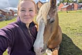 Jessica Kaur-Nagra is pictured with one of the centre’s ponies Jamie, who is 29. 