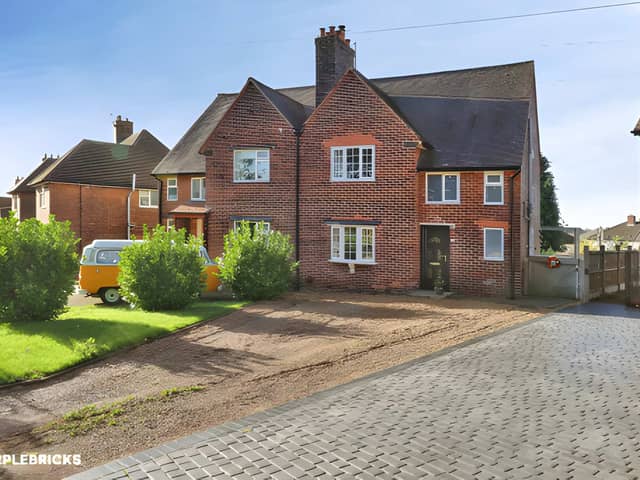 The semi-detached house on Brearley Street has a generous front driveway with space for several cars, adding practical appeal to this three-bedroom home.