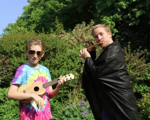 Eddie Waller, left, and Drew Sinclair who played Gecko and Bat in the award-winning Mountains of the Moon which premiered in 2023 (photo: Nathan Hamer)