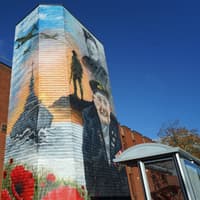 Moving mural to Derbyshire Second World War hero