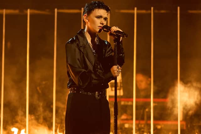 Derbyshire teenager Frank Raven in The Voice UK final.