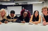 From left, Citrey CIC co-founder Lauren Thompson, Eyimofe Olatunji, Fulfilment James-aje, Satya Prince Zala and course leader Liz Richardson.