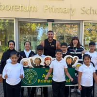 Gladiators star Steel has a winning message for Derbyshire pupils
