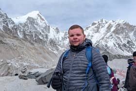 Archie Thompson has climbed to Everest Base Camp to raise money for Demelza