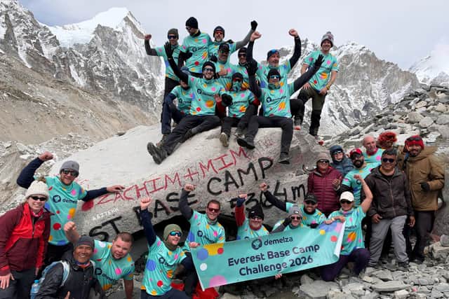 The Demelza trekkers at Everest Base Camp