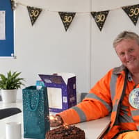Ian celebrates 30 years at local quarrying company