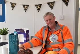 Quarry Supervisor Ian Ollerenshaw celebrates 30 years with Longcliffe Quarries Ltd 