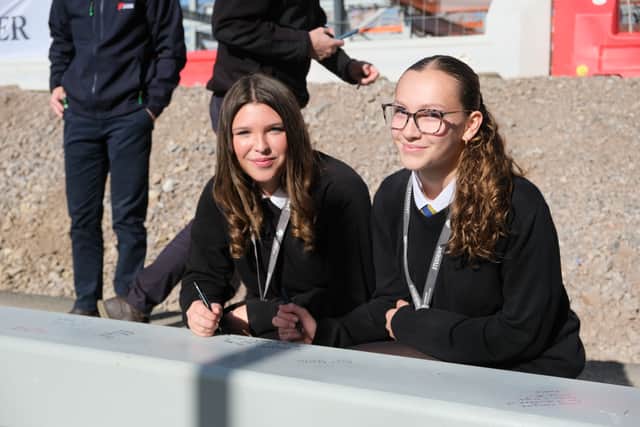 Mercia Academy students at the steel signing ceremony