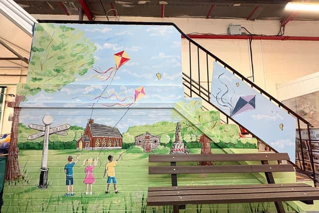 The new murals bring colour and local character to Alfreton Indoor Market.