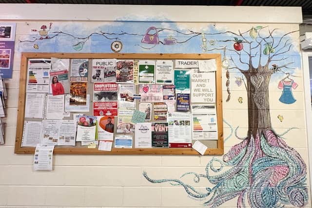 The ‘traders tree’ celebrates the independent businesses that call the market home.