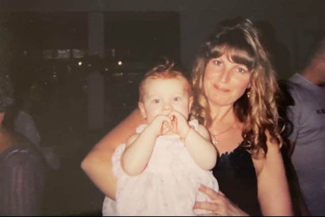 Lily with her mum