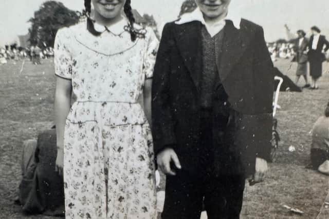 Margaret and David as children in Clay Cross