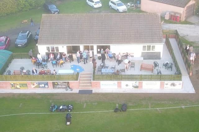 The new terrace and ramp at Glapwell Colliery Cricket Club