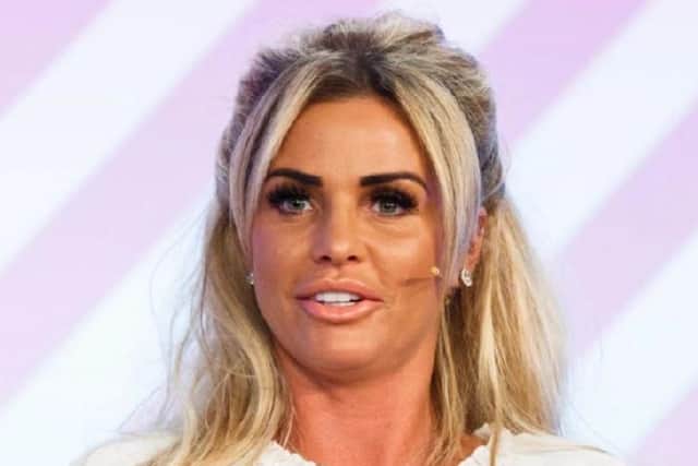 Katie Price, formerly linked to a Chesterfield builder, has spoken of the time she spent a night in Simon Cowell's bed and felt his 'hairy chest'.