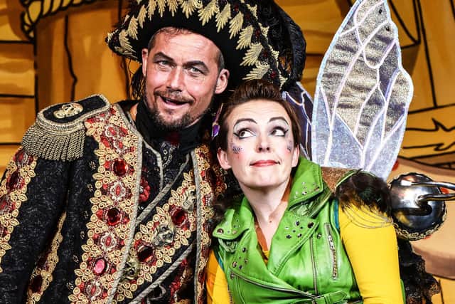 Captain Hook and Tinkerbell.