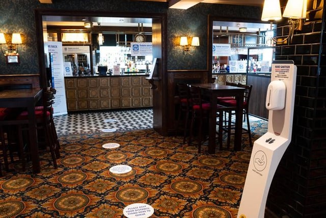 Pubs have been advised that they should ask you to sit down at a table when inside their premises, and you might be asked to try and avoid moving around