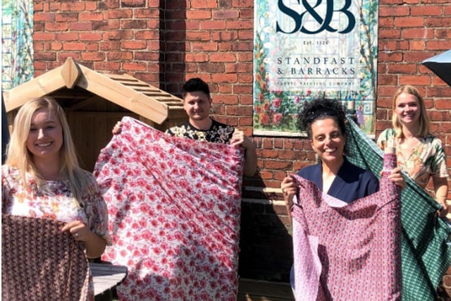 Staff of Standfast & Barracks Fabric Printers donated fabrics for scrubs.