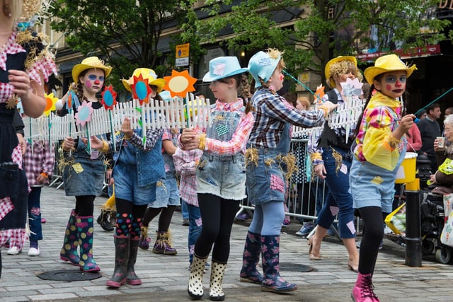 The traditional parade by groups through Halifax town centre