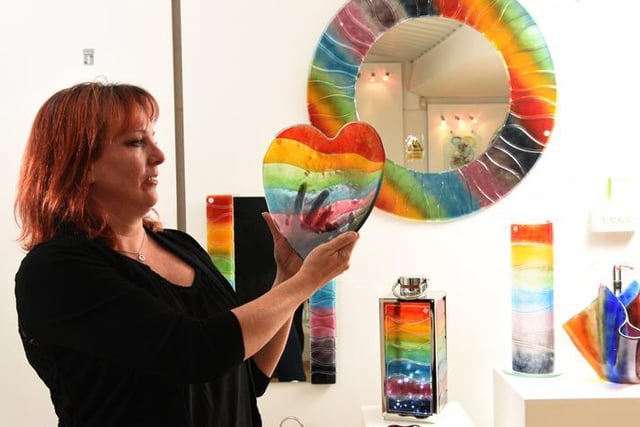 Julie Langan raised over 10,000 for charity with her rainbow inspired glasswork