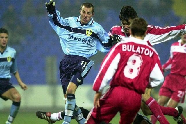 Is this one of your favourites from 1999? Pictured is Lee Bowyer in action against Spartak Moscow.
