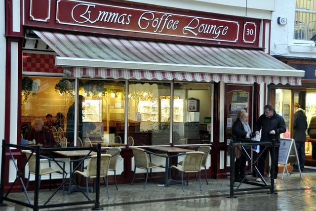 Emmas Coffee Lounge (Huntriss Row, Pictured); KFC (Huntriss Row); The Hideout Cafe Restaurant and Bar (Columbus Ravine); Cooplands Orchard (Newborough); Indian Lounge (Castle Road); Sunnys Cafe (St.Thomas Street).