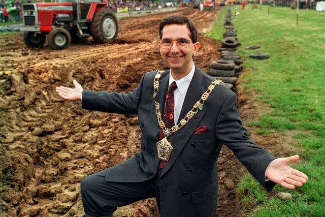 1997 The Mayor of Wyre Councillor Leonard Jolley tests out the track