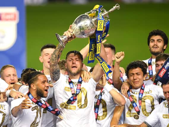 Leeds United are heading for the Premier League as Championship title winners. Photo by Michael Regan/Getty Images.