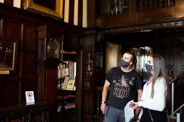 Richard Poole and Deni Lowe at the newly reopened Shibden Hall, Halifax