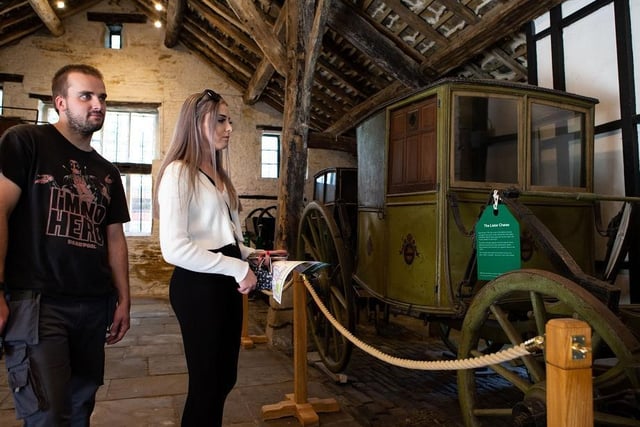 Richard Poole and Deni Lowe at the newly reopened Shibden Hall, Halifax