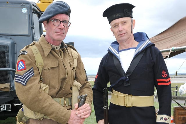 Jamie Quinn (left) from the RAF Regiment Historic Flight and Mike Penver from Wavy Navy